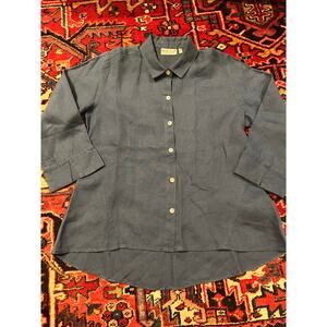Habitat 100% Linen Blouse Size Small